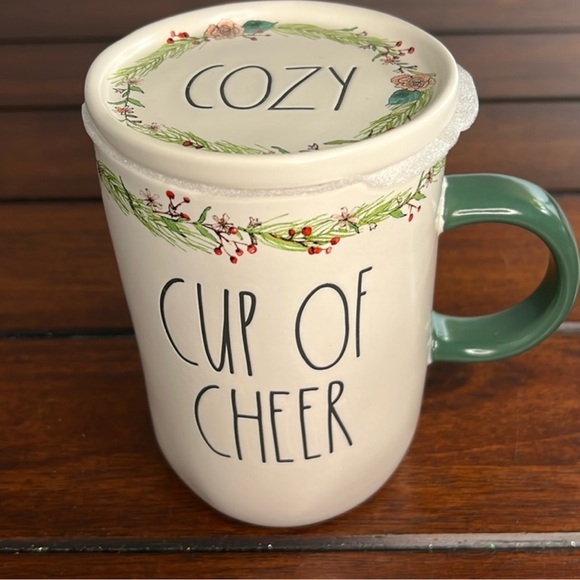 Rae Dunn | 2 pc-“Cup of Cheer” Mug w/ “Cozy” Coaster - 16 0z - NWT - New Style! - Picture 2 of 8